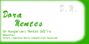 dora mentes business card